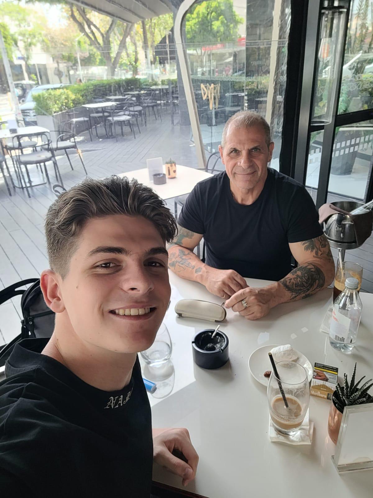Chris and Dad Coffee
